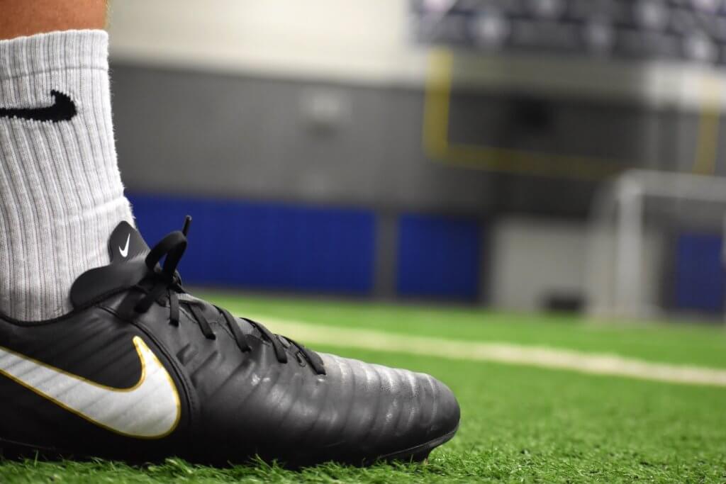 Soccer Cleat on Turf